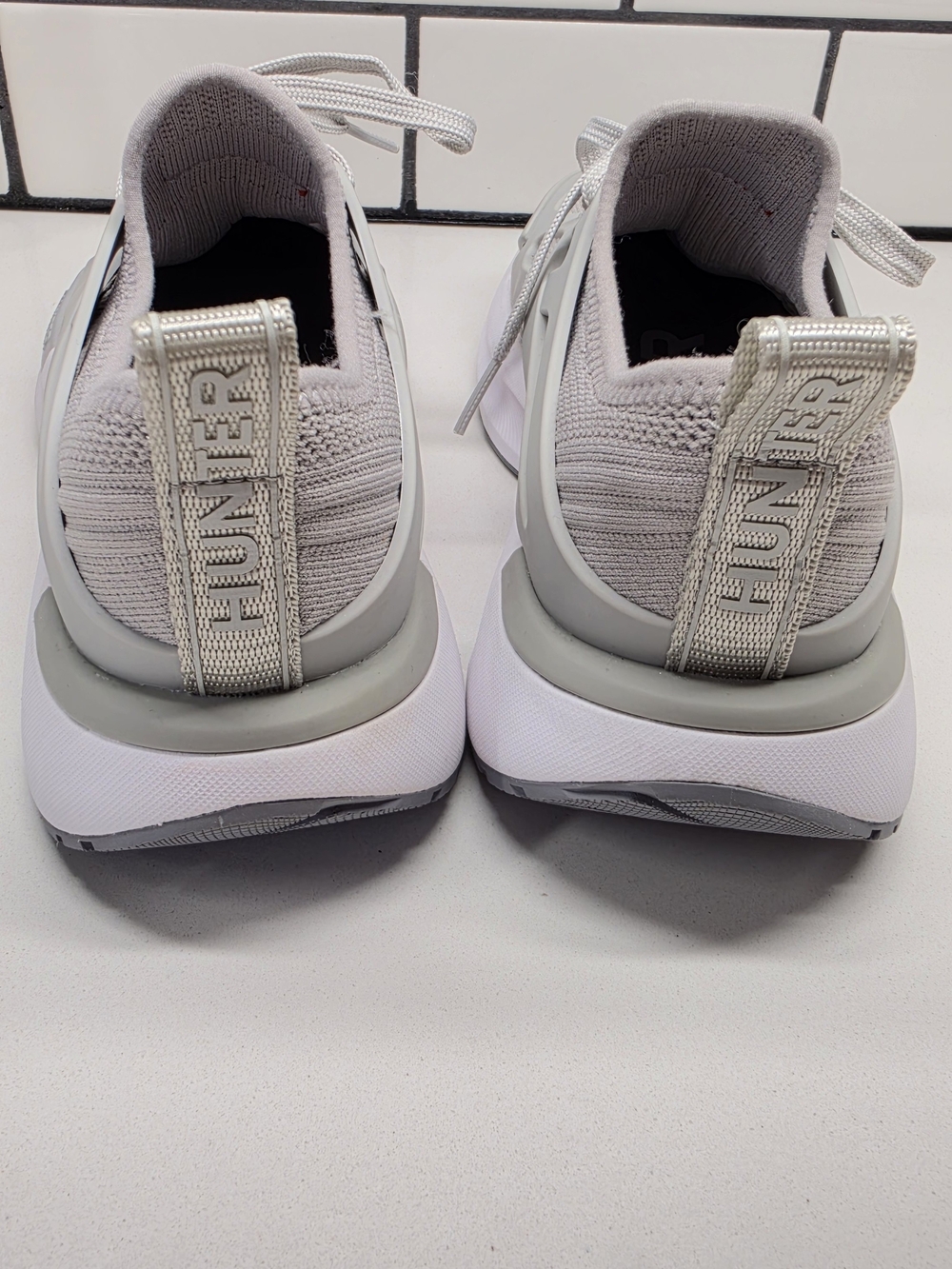 Hunter Women's Light Gray Athletic Sneakers - Picture 3 of 9